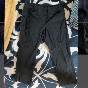 New York and Company Black Cropped Slacks